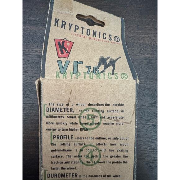 Kryptonics Vr 76 Skate Wheels Green 76mm 78A Skates Skating NIB Skater New Boxed - Picture 8 of 12